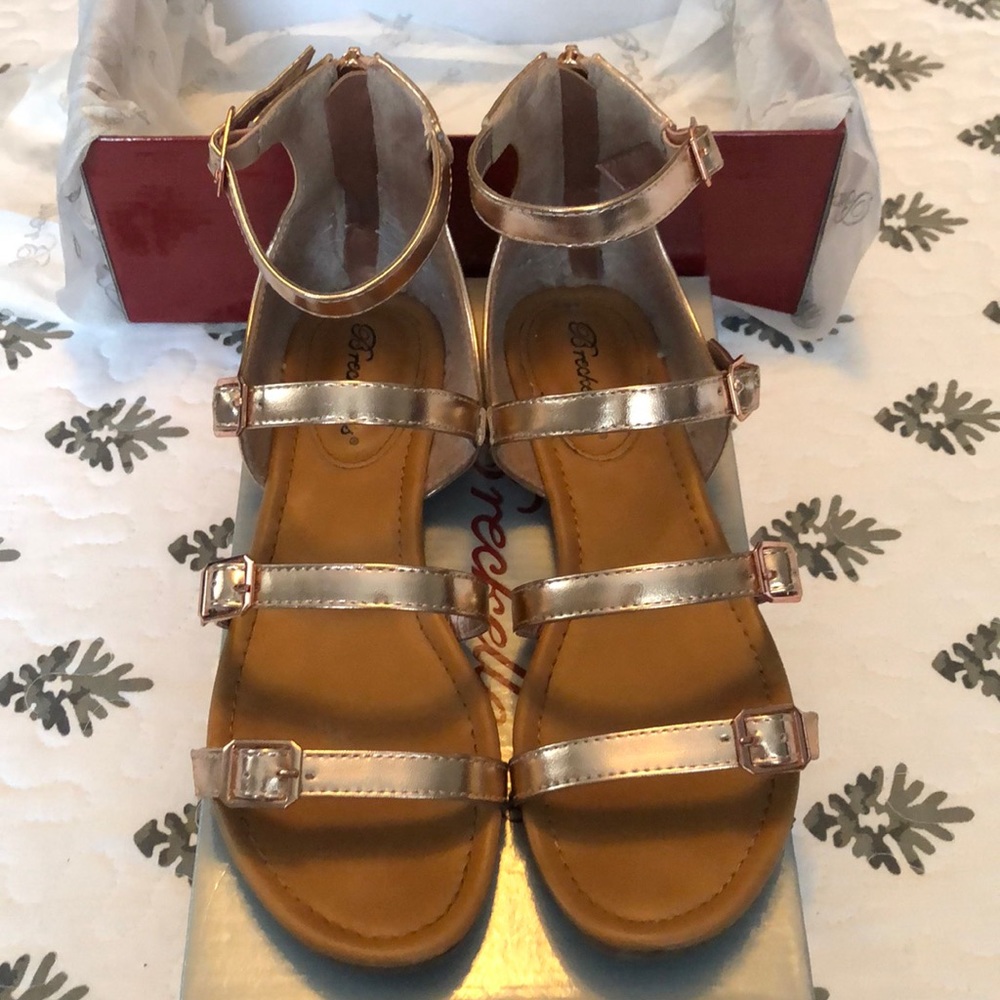 Rose gold sandals
